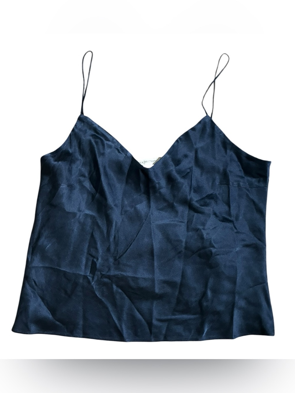 Silk Maison Mulberry Silk Navy Cami Tank